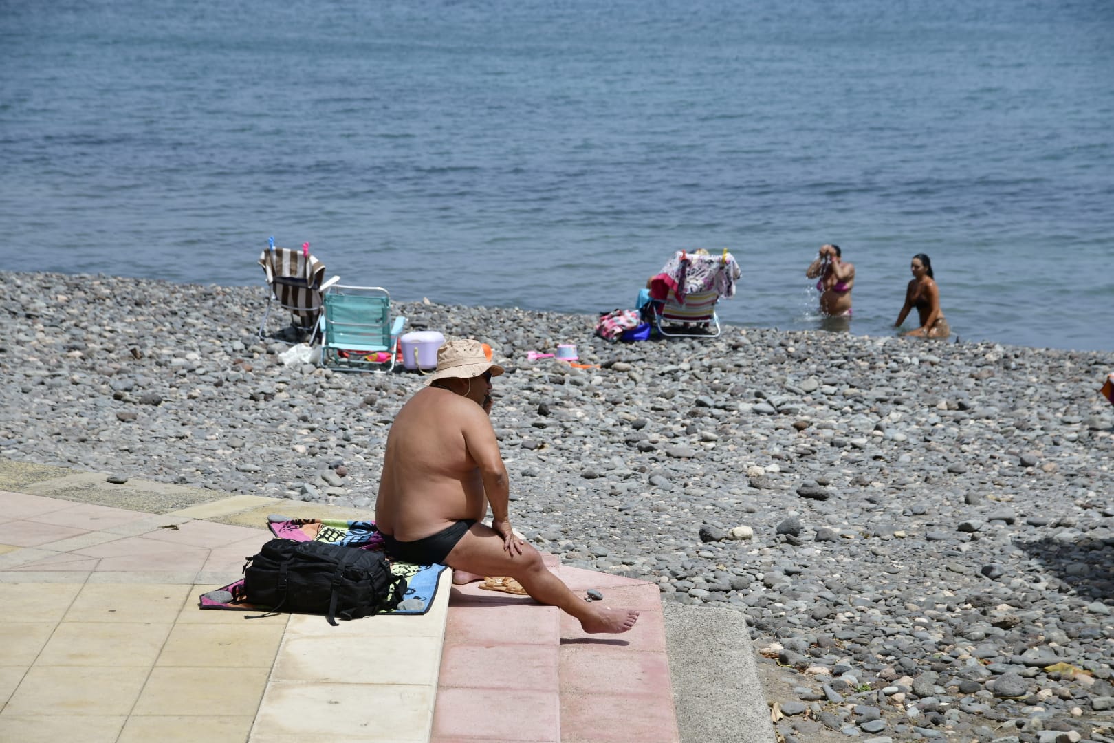 El intenso sol y calor se hacen sentir en Gran Canaria