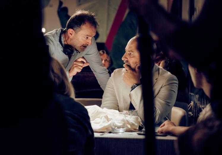 El actor Roberto Álamo con Chema de la Peña.