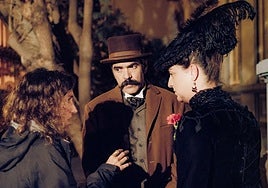 Paula Cons y los actores Paco Déniz y Lucía Veiga, en el rodaje.