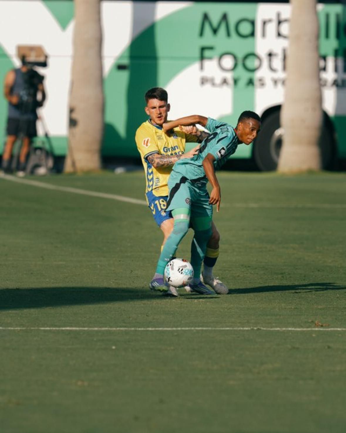 Viti, en plena faena en el primer test de pretemporada.