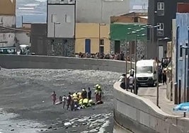 Imagen del suceso en el barrio marinero de San Cristóbal.