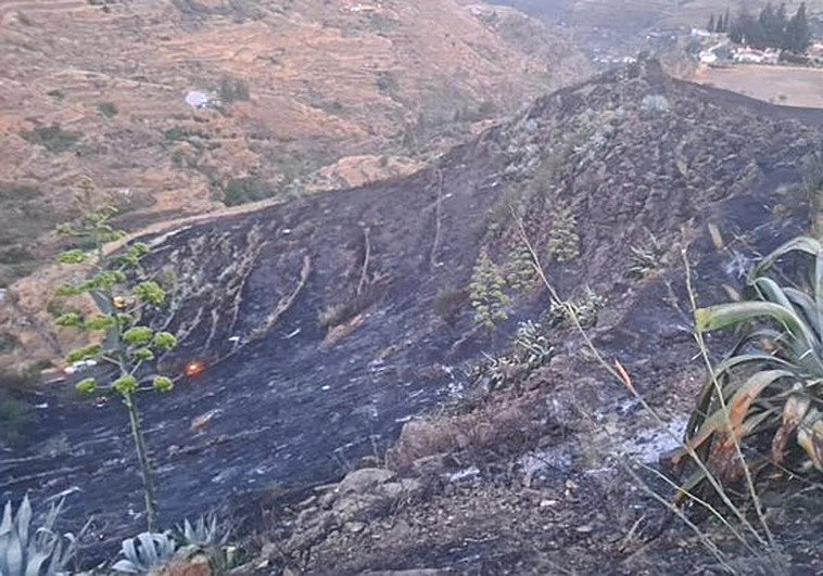 Así amaneció la zona del incendio.