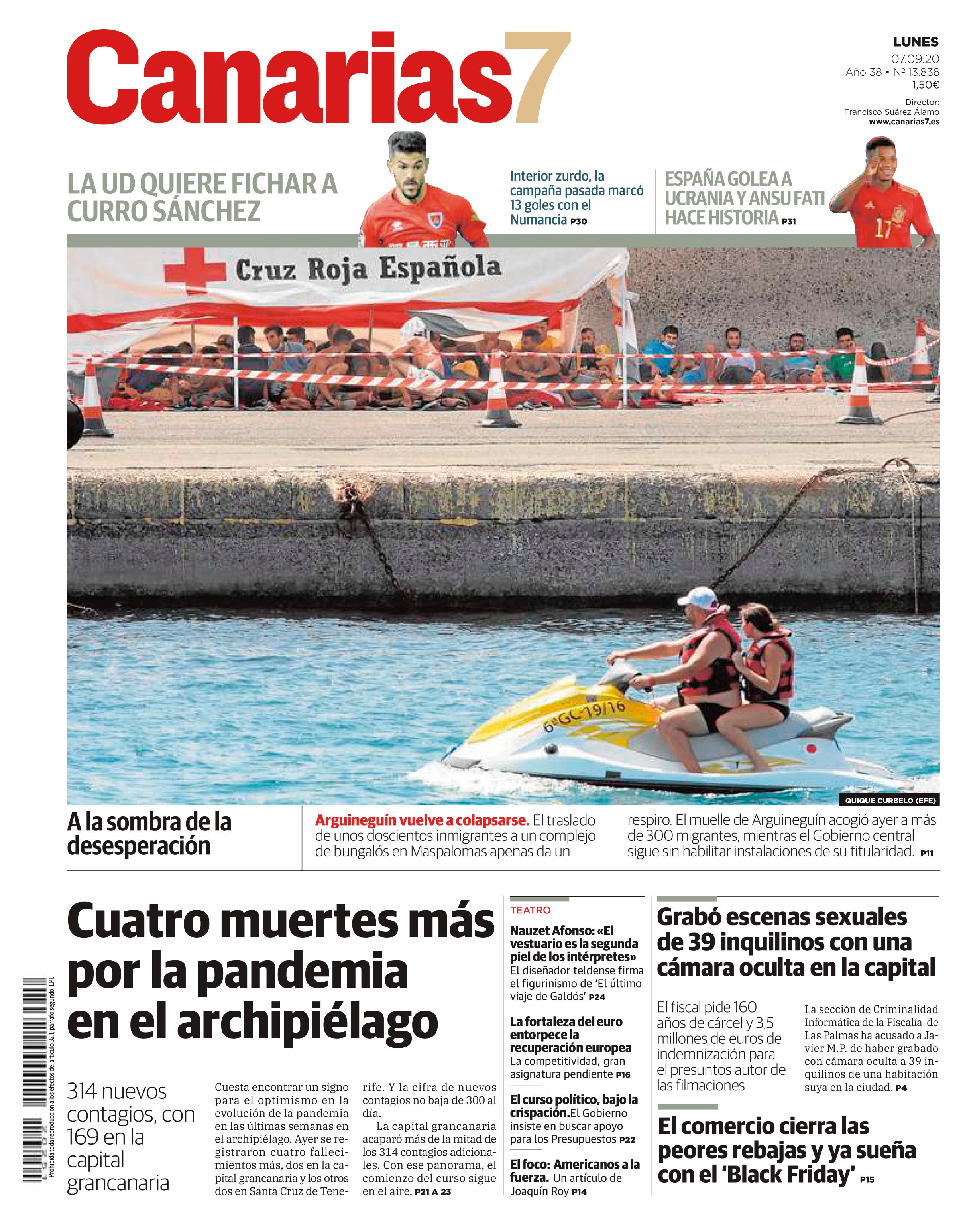 Las portadas que señalaron el campamento de Arguineguín