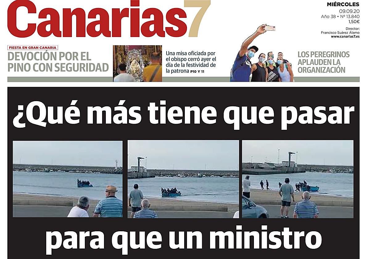 Las portadas que señalaron el campamento de Arguineguín