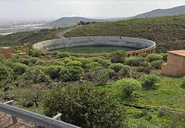Depósito de agua de riego Los Agricultores, en Agüimes.