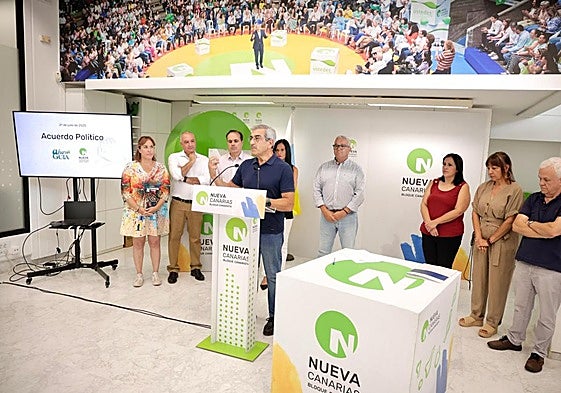 Un momento del acto en la sede de NC-BC de Las Palmas de Gran Canaria.
