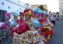 Un momento del pasacalles celebrado en Carrizal este miércoles.