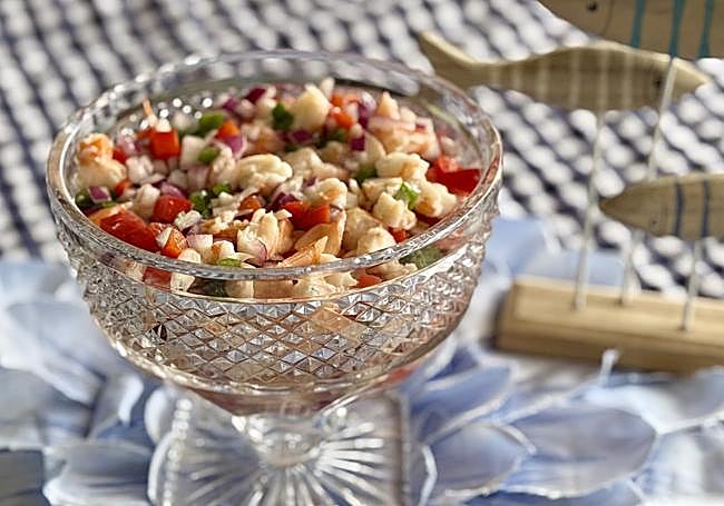 Salpicón de langostinos