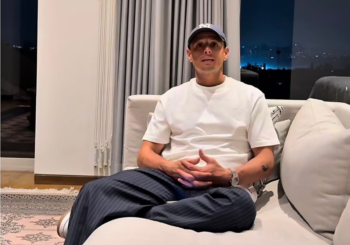 Chicharito, en el vídeo de la polémica.