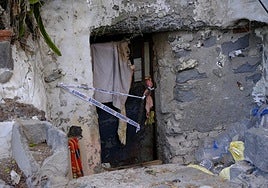 La especie de cueva donde apareció el cadáver.