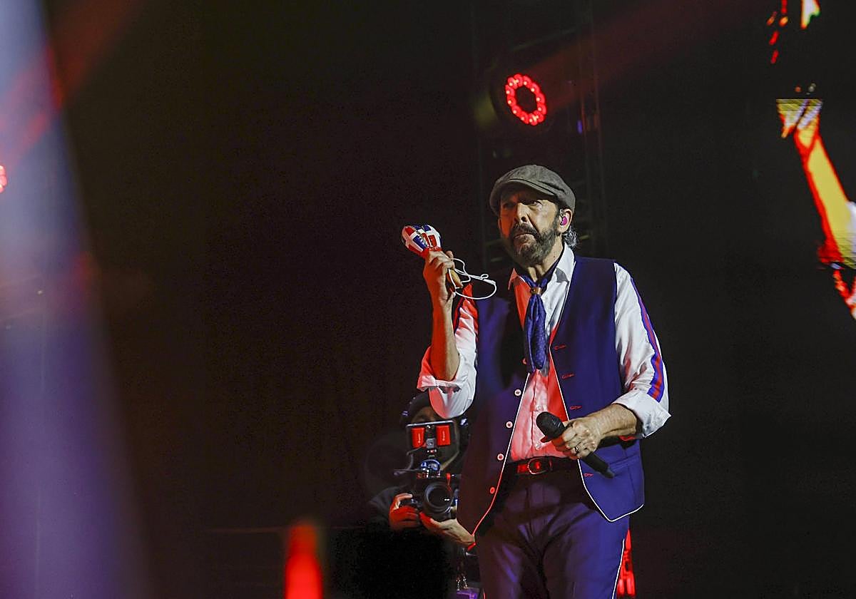 Juan Luis Guerra, en el Movistar Arena de Madrid, el pasado 15 de julio.