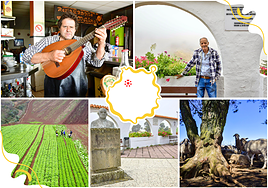 José Mendoza posa frente a la plaza de Caideros.