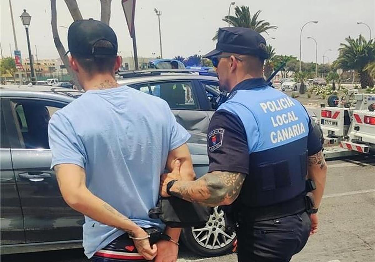 Momento de la detención.