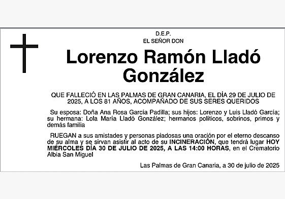 Lorenzo Ramón Lladó González