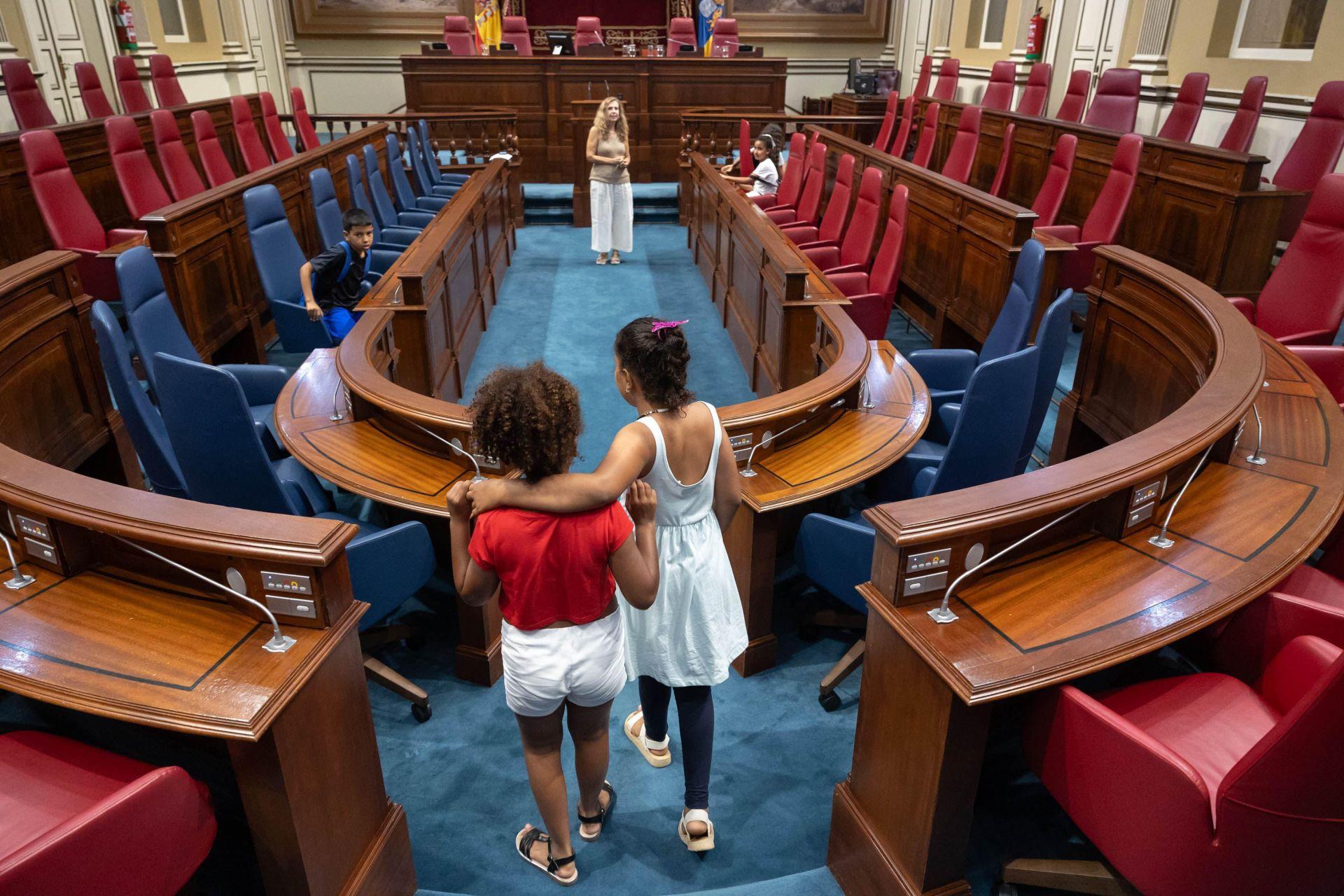 Visita de los niños y niñas saharauis del proyecto &#039;Vacaciones en Paz 2025&#039; al Parlamento