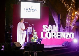Yasmina Pereira, durante la lectura del pregón.
