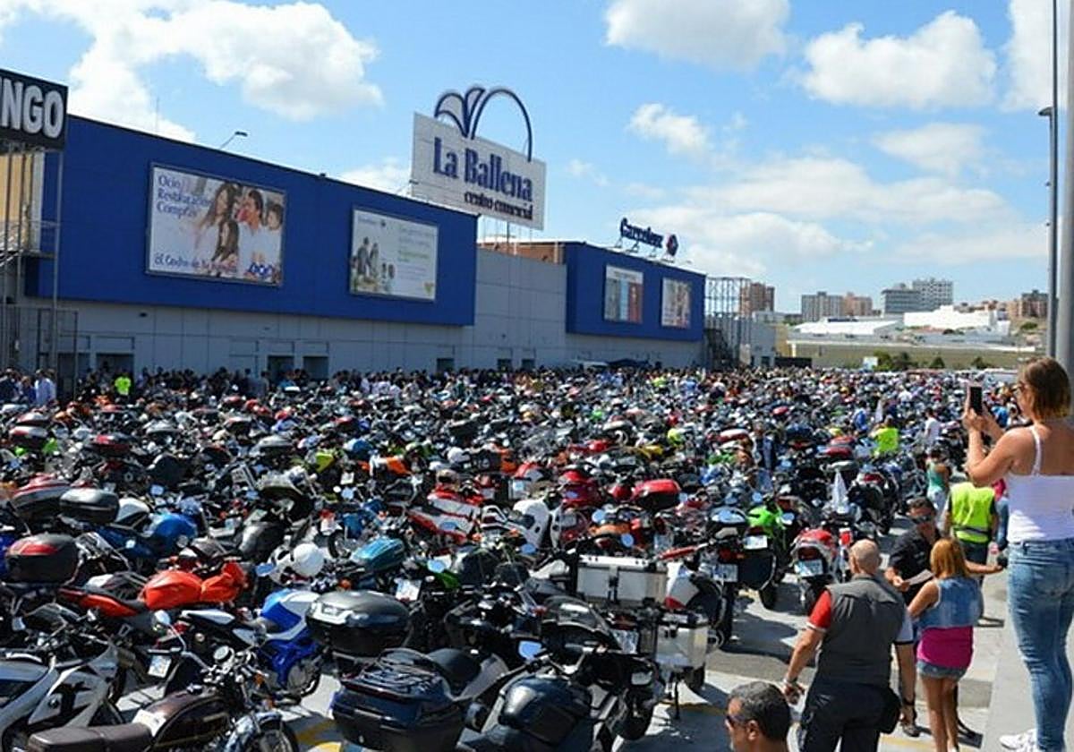 Imagen de archivo de una concentración de motos en Las Palmas de Gran Canaria.