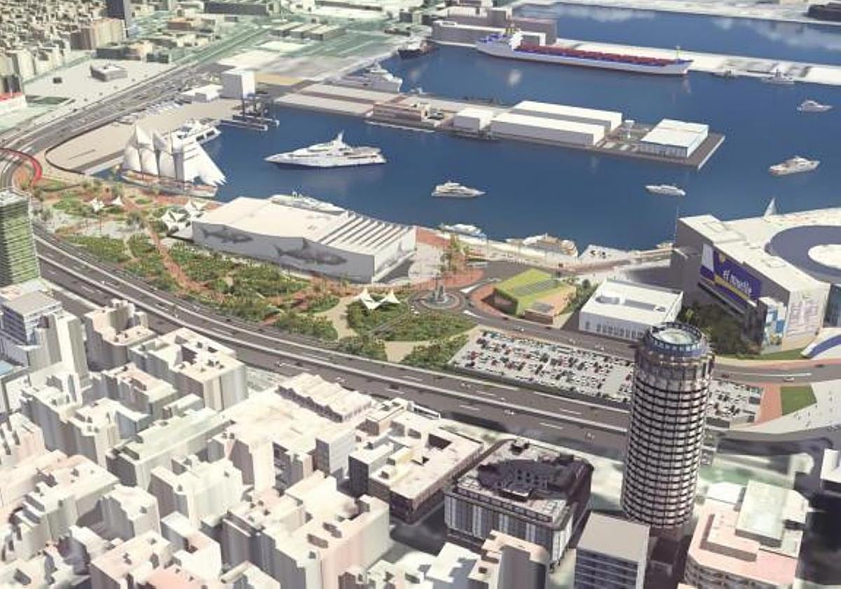 La zona que ha recibido la bendición municipal es la que está a la espalda del acuario, junto a la Onda Atlántica.