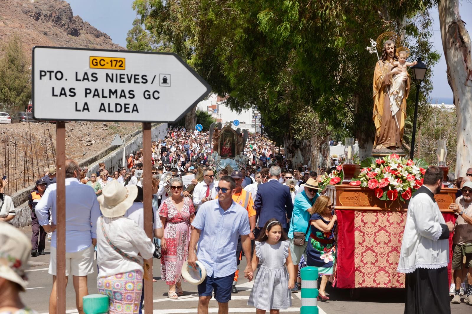 Así lució la procesión del Encuentro en Agaete