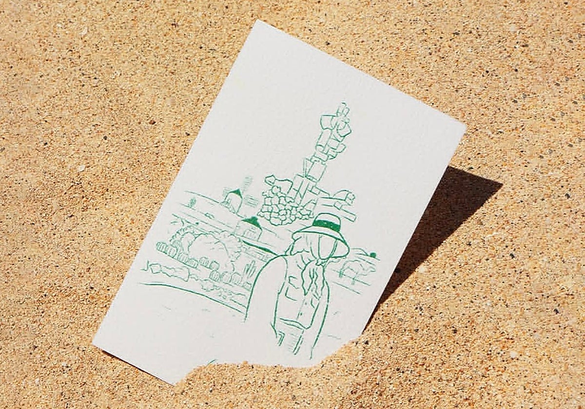 Ilustración adquirida en una máquina de 'Minipostal'.