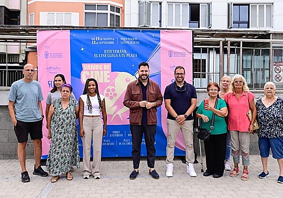 Presentación de 'Vamos de Cine', en la plaza del Pilar, este miércoles.