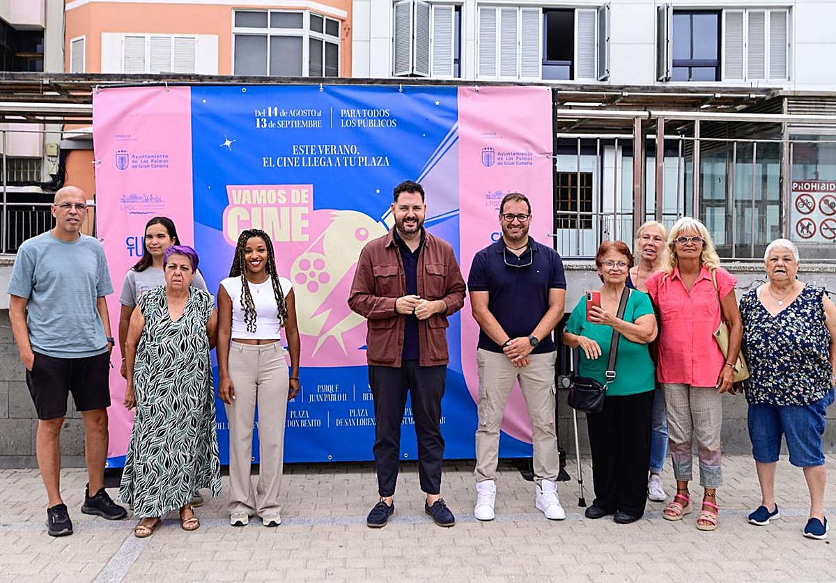 Presentación de 'Vamos de Cine', en la plaza del Pilar, este miércoles.