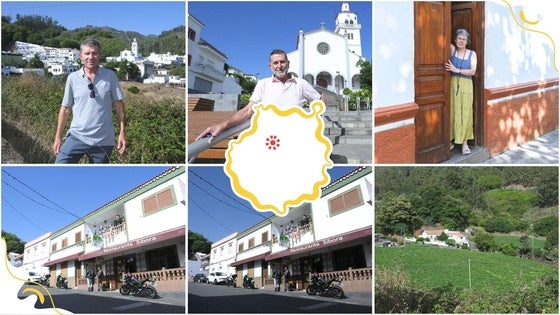 Juan Suárez, vecino de Fontanales posando en la entrada del barrio.