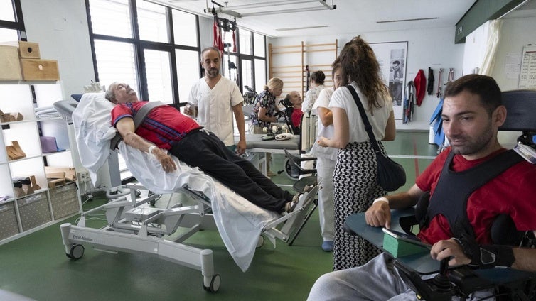 El gimnasio de la Unidad de Lesionados Medulares del Hospital Insular, en Gran Canaria.