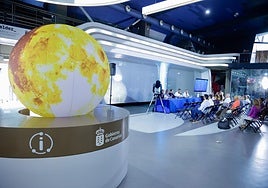 Imagen de la presentación del trío ibérico de eclipses