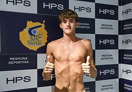 Gonzalo Cabrera, durante el reconocimiento.