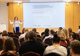 Carmen Gloria Rodríguez, directora de la Casa de Colón, durante su intervención en 4º Congreso de Museos de Canarias.