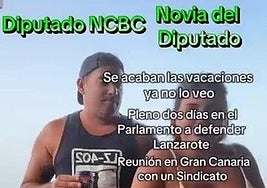 Un momento del vídeo del diputado Yoné Caraballo.