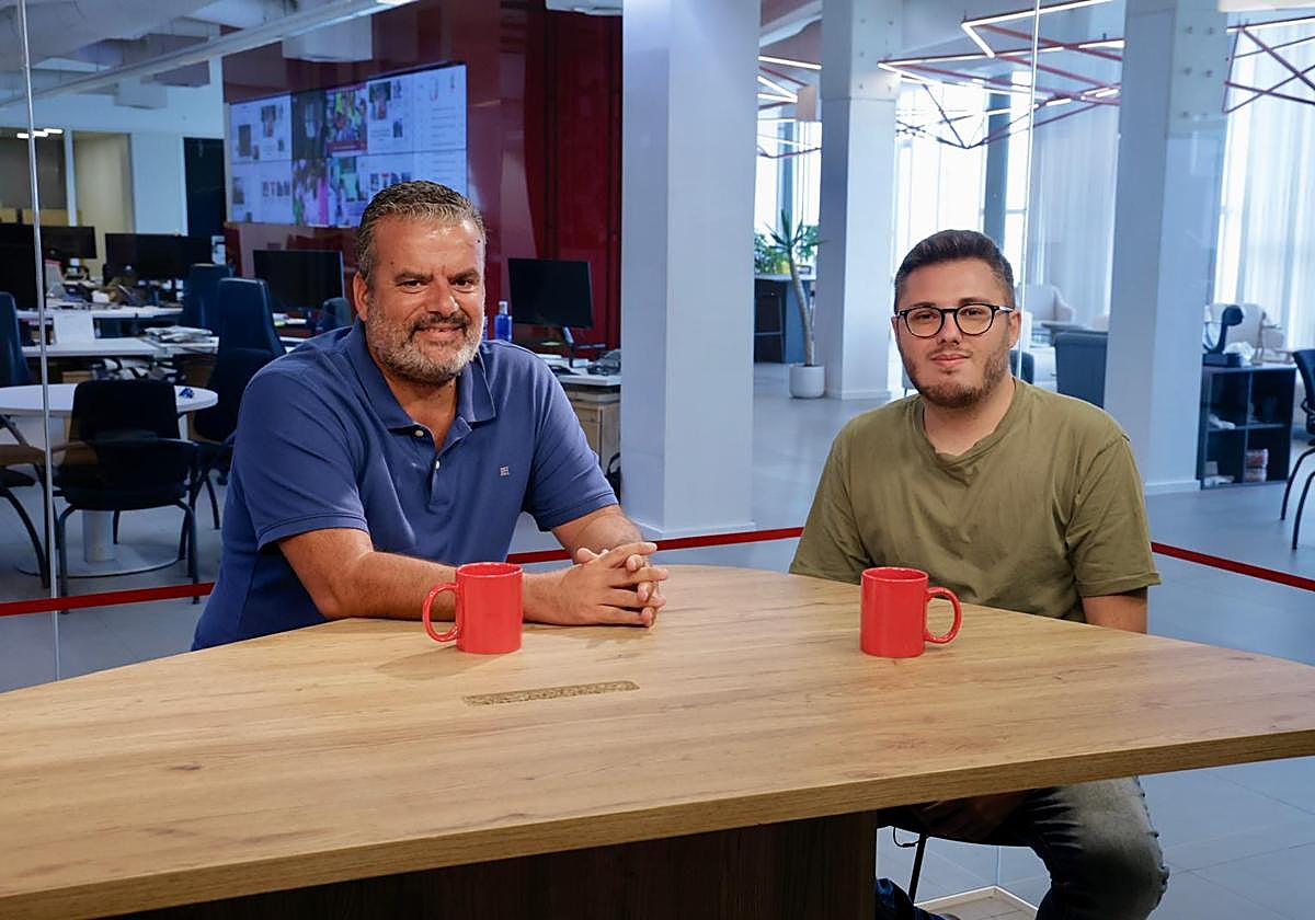 Rafa León y Rubén Medina en la redacción de CANARIAS7.