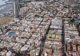 Vista aérea de Las Palmas de Gran Canaria.