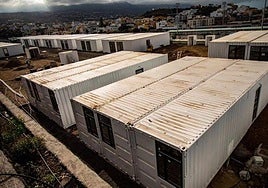 Imagen de archivo de las casa contenedores de La Palma.