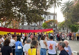 Imagen del homenaje en San Telmo este lunes 18 de agosto.