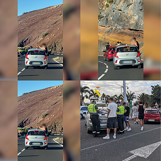 Imágenes de la conducción temeraria y la posterior detención.