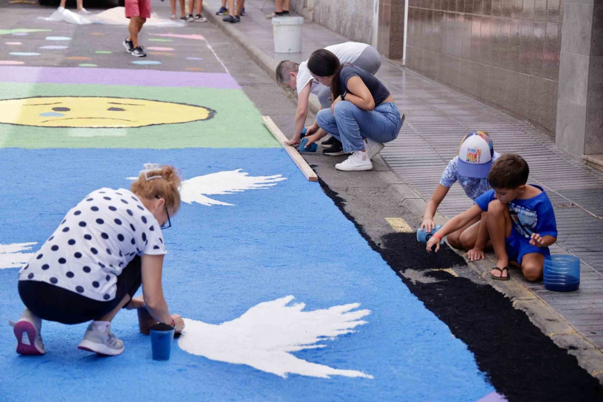 Alfombras para celebrar las fiestas de San Pío X en La Isleta