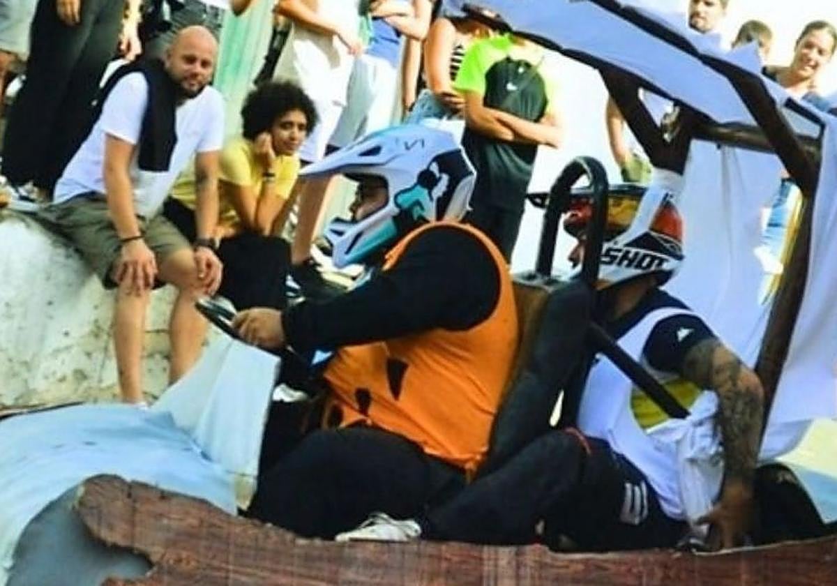 Imagen de archivo de una edición anterior de la Carrera de Carretones de San Mateo.