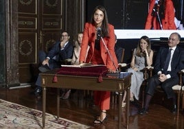 Nayra Bertol en el acto de jura de aspirantes a registradores 2025