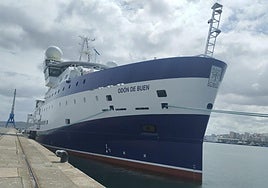 El nuevo barco oceanográfico Odón de Buen.