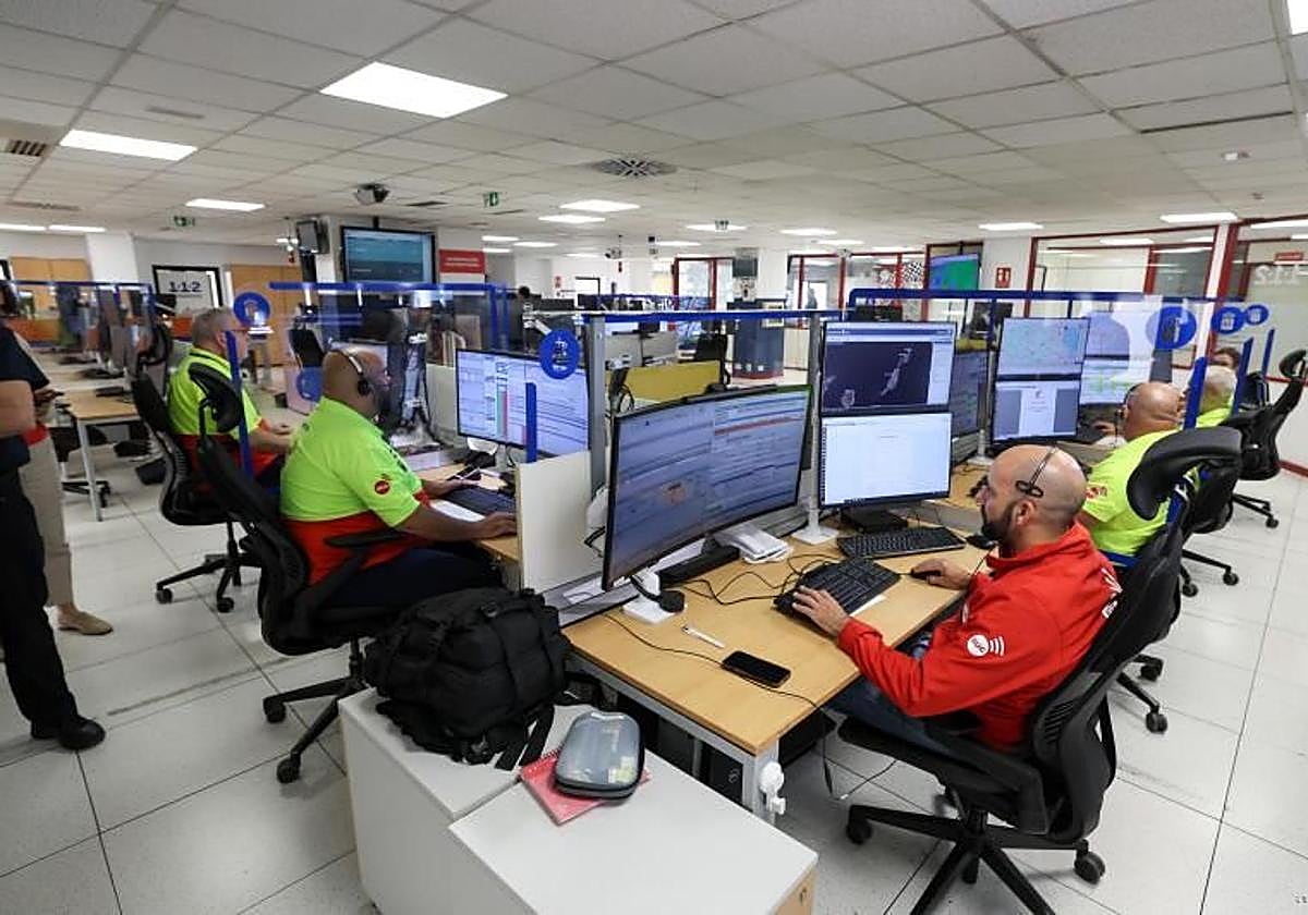 Sala de emergencias del 112.