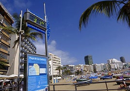Termómetro de la playa de Las Canteras.