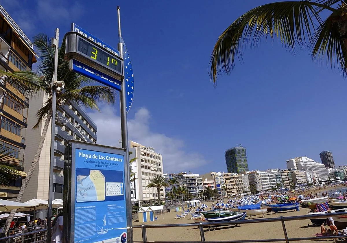 Termómetro de la playa de Las Canteras.