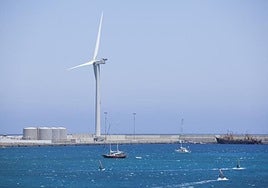Vista de la dársena interior del puerto de Arinaga.