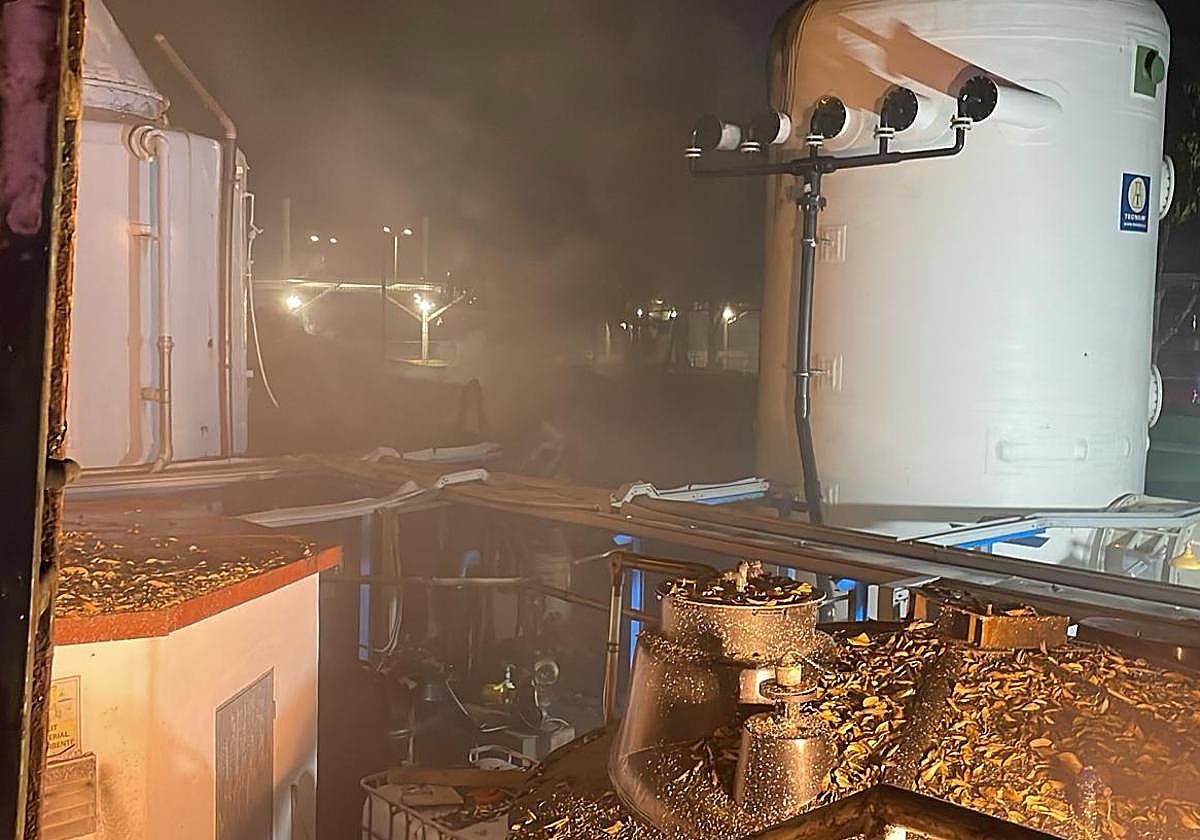 Imagen de las instalaciones tras sofocar el incendio.