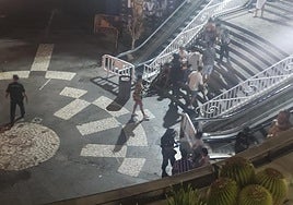 Un momento de la operación policial del pasado fin de semana.