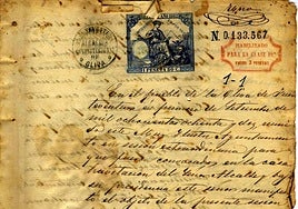 Documento histórico de La Oliva datada en 1882.