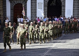El Ejército de tierra ensayando el desfile