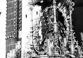 Imagen de la Virgen del Pino en los años 50